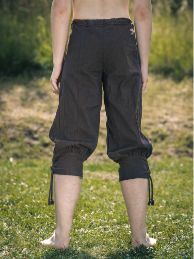 Trollfelsen Mittelalter GEwandung Hose Wikinger Kniebund Braun Hinten